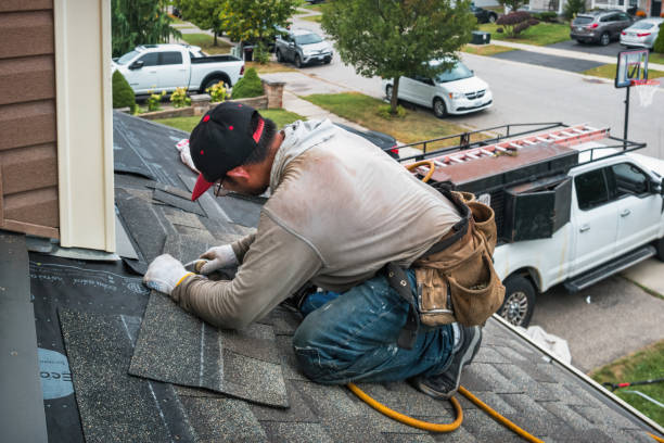 Professional Roofing technician working in Crossville, IL